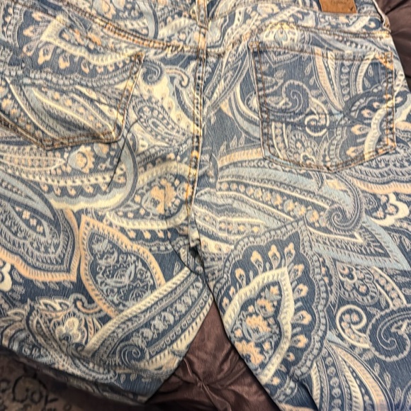 American Eagle Outfitters Blue Paisley Jeggings - Picture 3 of 3